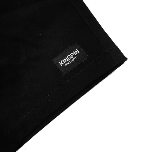 Kingpin Skate Supply Walk Shorts Black Label Black
