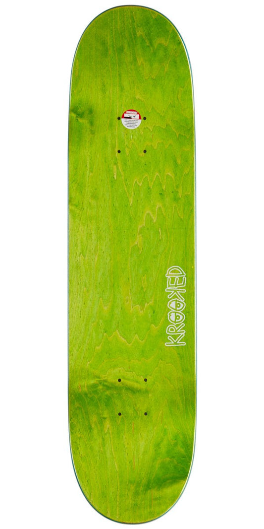 Krooked Skateboard Deck Team Eyes Yellow 8.38"