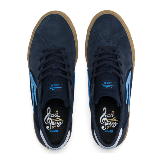 Lakai Shoes Flaco II Navy/Gum Suede US SIZE Skateboard Sneakers
