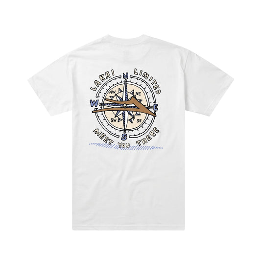 Lakai Shoes Tee Capps Compass White Mens Skateboard T-Shirt