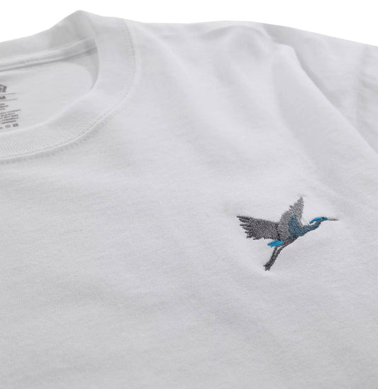 Lakai Shoes Tee Crane White (Griffin Gass Collection) Mens Skateboard T-Shirt