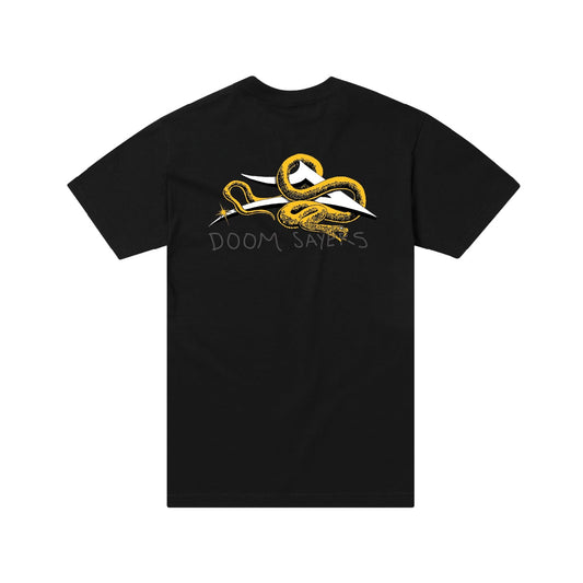 Lakai Shoes Tee x Doomsayers Flare Snake Black Skateboard T-Shirt