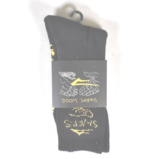 Lakai Shoes x Doomsayers Socks Black OSFM Limited Edition Skateboard Sox