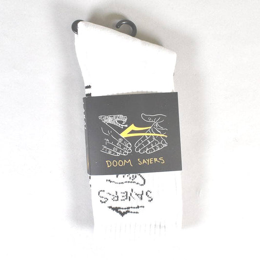 Lakai Shoes x Doomsayers Socks White OSFM Limited Edition Skateboard Sox