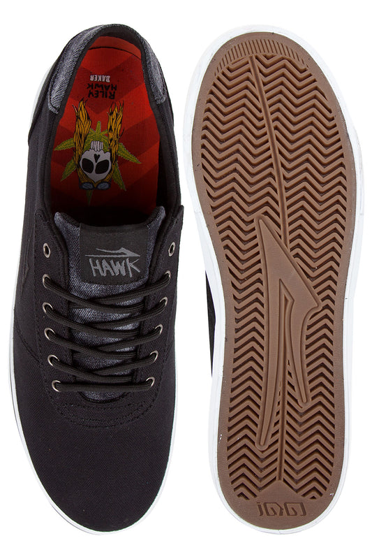 Lakai Shoes Manchester Lean Riley Hawk Black Canvas US SIZE Skateboard Sneakers