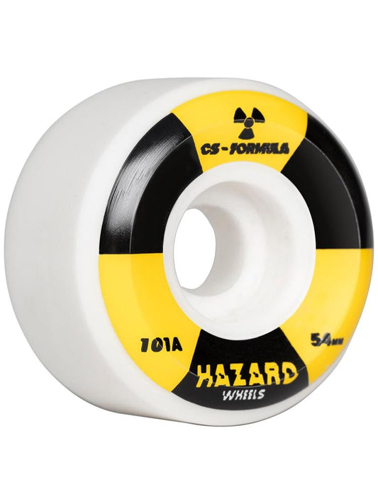 Hazard Skateboard Wheels Radio Active CS Conical White 54MM