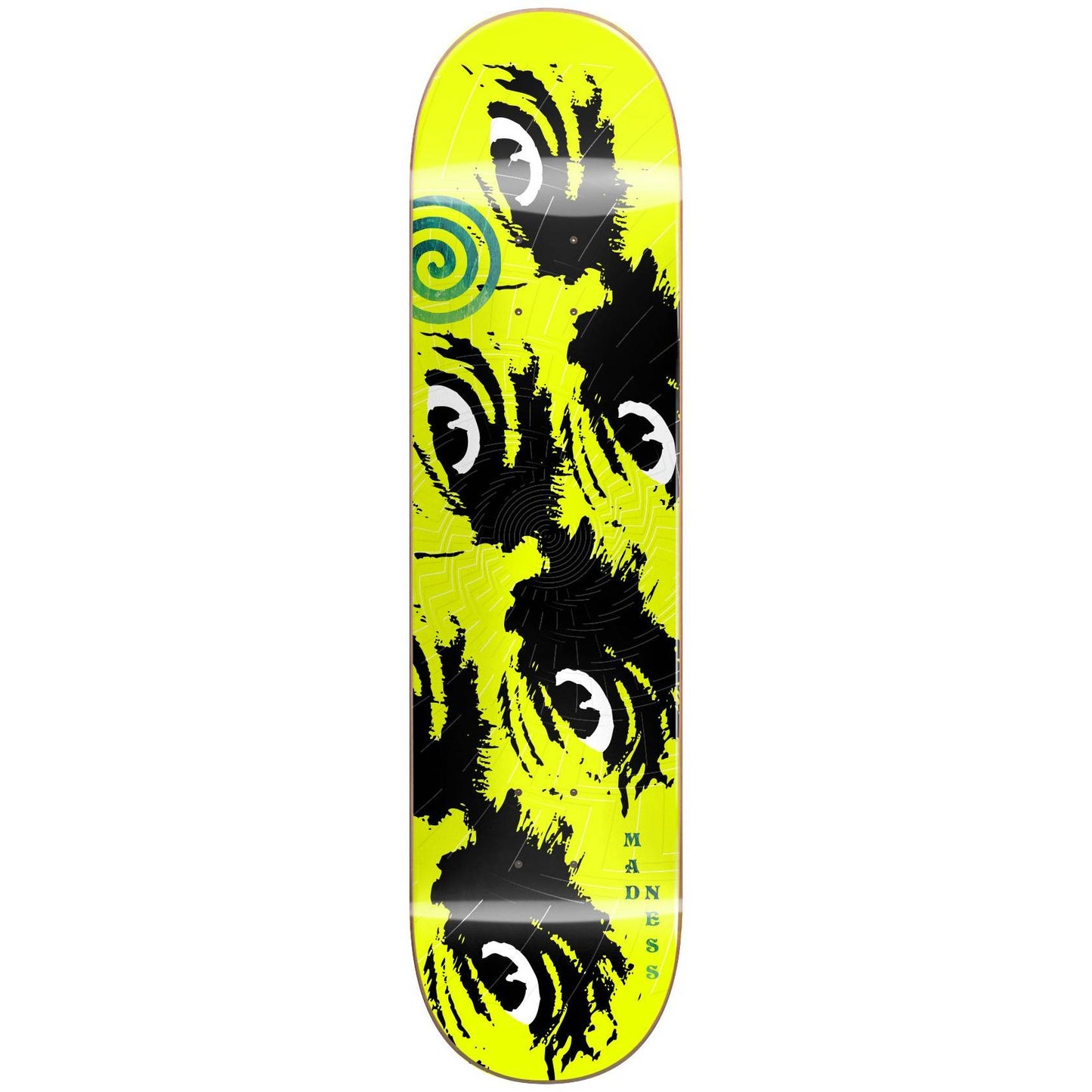 Madness Skateboard Deck Side Eye R7 Neon Yellow 8 5