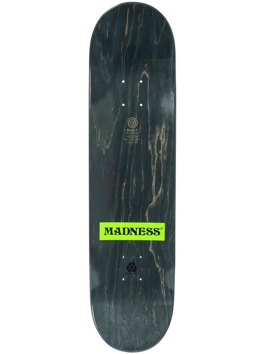 Madness Skateboard Deck Split Overlap R7 Black White 8"