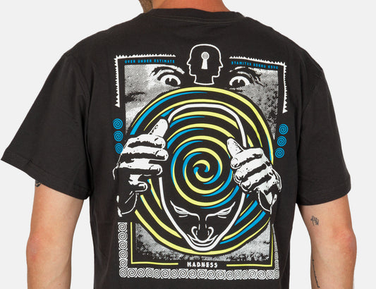 Madness Tee Sporadic Vintage Black Skateboard T-Shirt