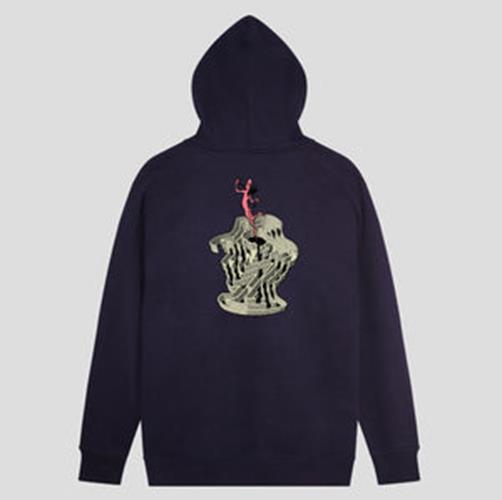 Passport Hood Maze Navy Pass~Port Skateboards Pullover