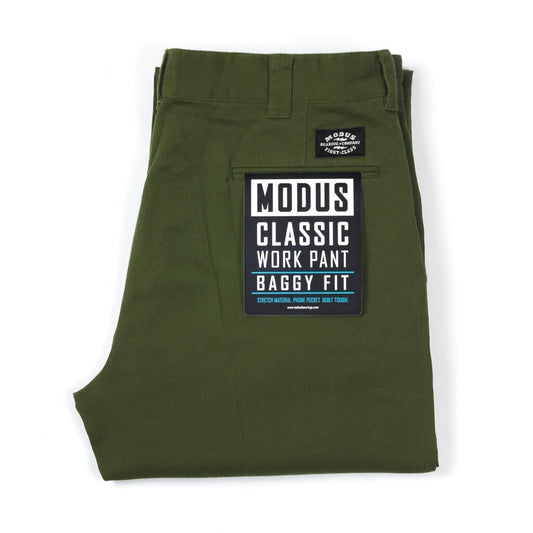 Modus Classic Work Pants Baggy Fit Army