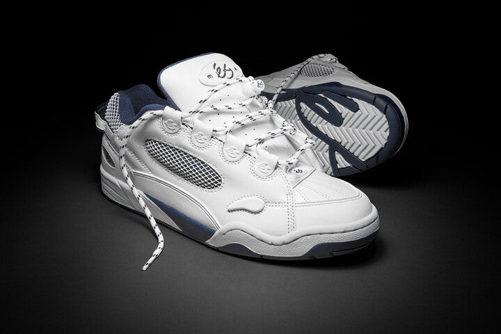 Es Shoes Muska White Blue Re Issue Us Size Skateboard Sneakers