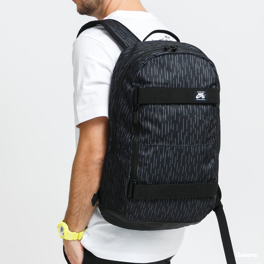 Nike SB Backpack Courthouse Black Lines Skateboard Straps Bag
