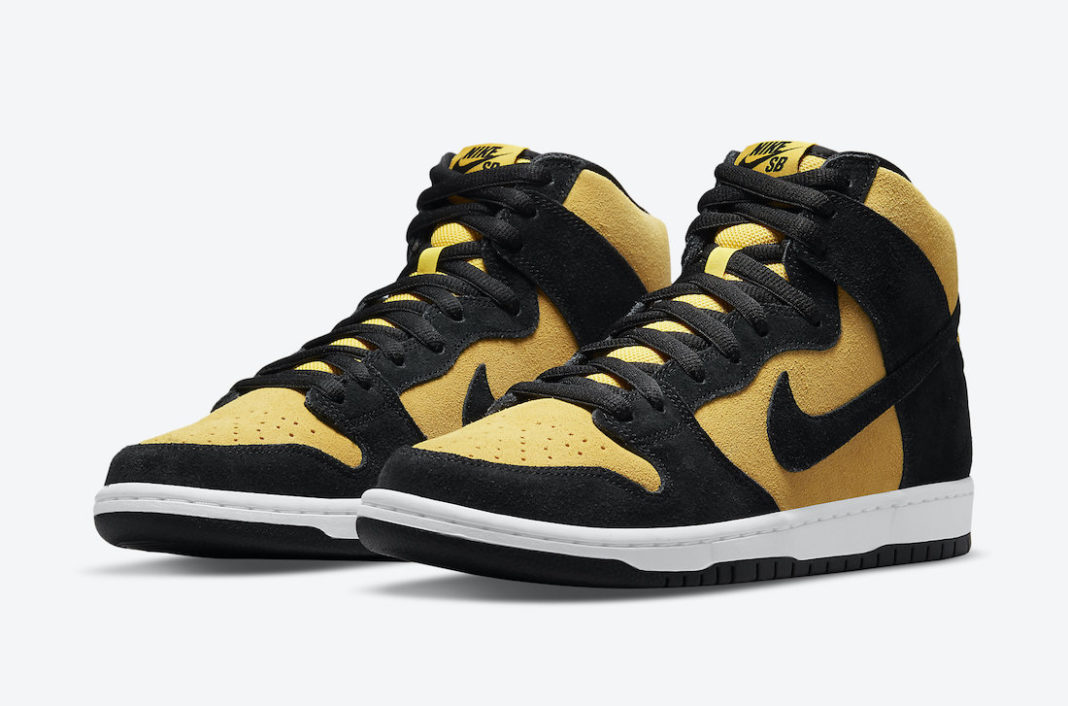 Nike Sb Shoes Dunk Hi Pro Reverse Goldenrod Us Size Skateboard Sneakers