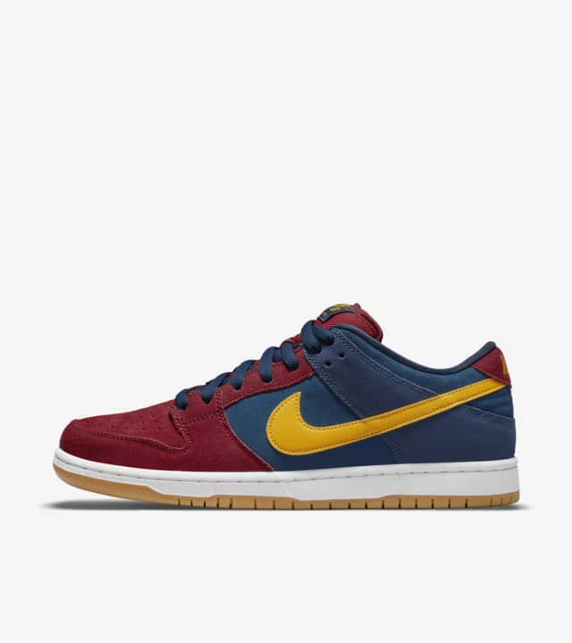 Nike SB Shoes Dunk Low Pro Barcelona Red/Navy/Gold US SIZE Skateboard Sneakers
