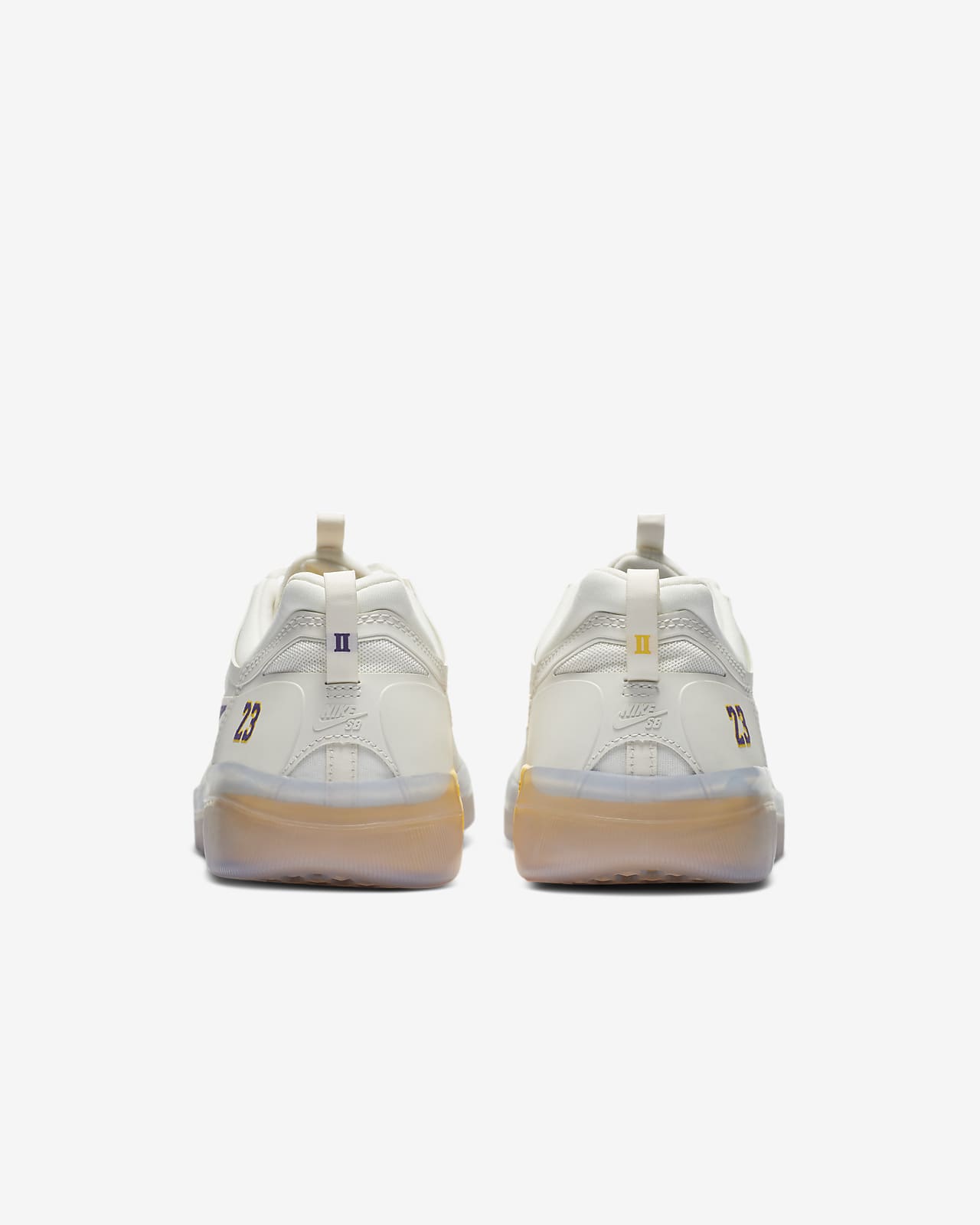 Nike SB Shoes Nyjah Free 2 NBA Summit White/Amarillo/White Skateboard Sneakers
