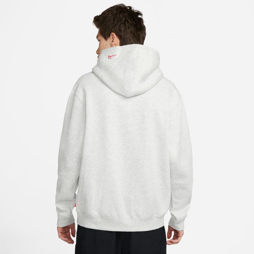 Nike SB x OSKI Fleece Skate Hoodie Grey CHUMMING THE WATERS Skateboard Hood