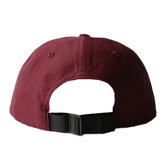 Numbers Edition Cap Mitered Box Nylon 6 Panel Burgundy Strap Back Skateboard Hat