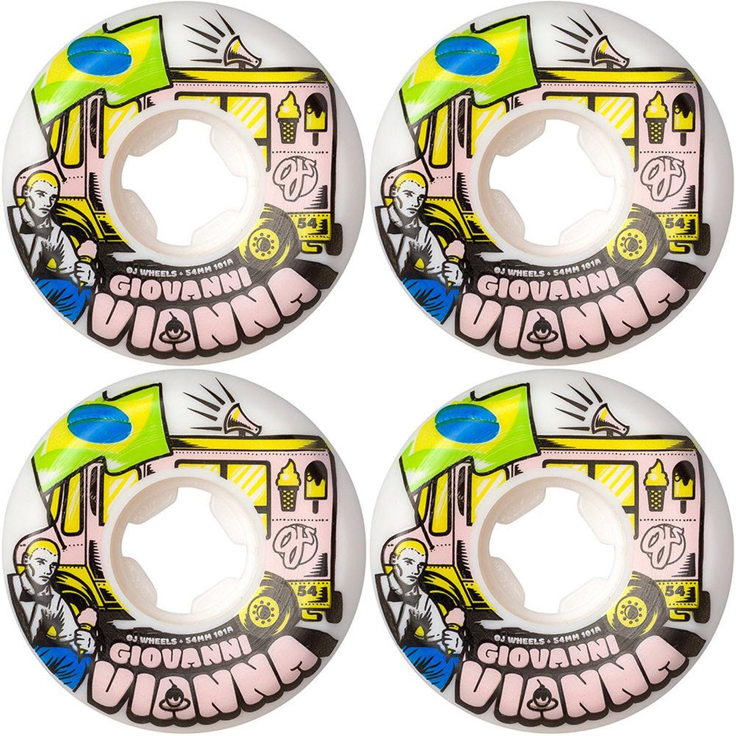 OJ Skateboard Wheels Giovanni Vianna Elite Hardline 54mm 101A