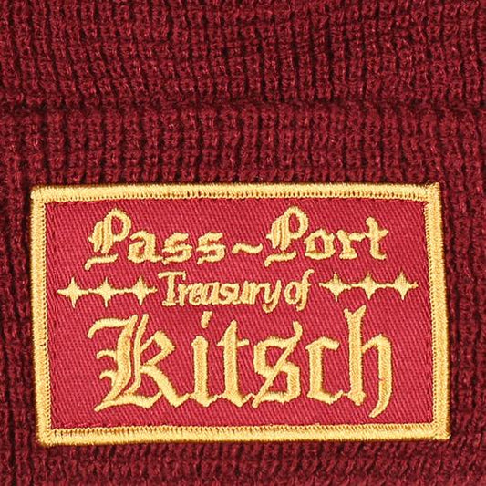 Passport Beanie Treasury Waffle Knit Maroon OSFA Pass port Skateboard Headwear