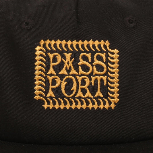 Passport Cap TOOTH & NAIL Black 5 Panel Snapback Pass port Skateboard Hat