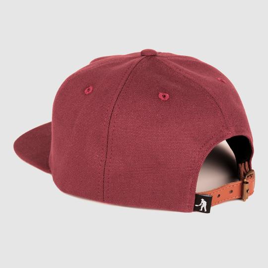 Passport Cap Workers 5 Panel Maroon Strapback Pass port Skateboard Hat