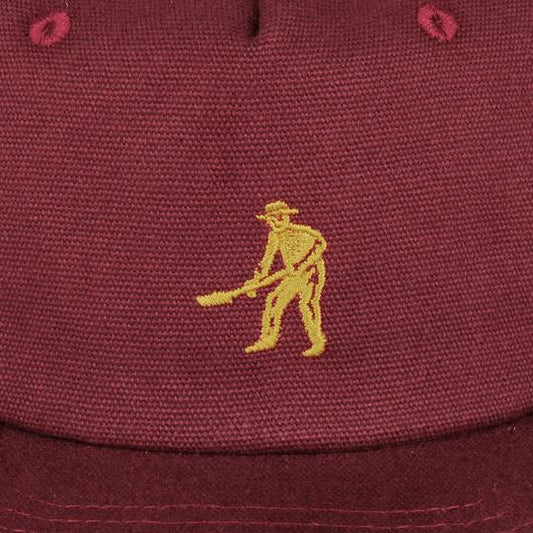 Passport Cap Workers 5 Panel Maroon Strapback Pass port Skateboard Hat