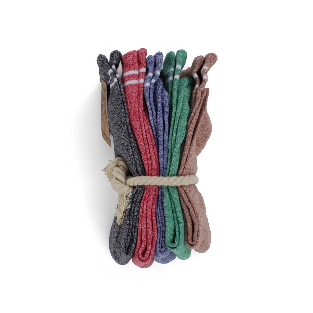 PASS~PORT Socks 5 Pack Hi HEATHER Pass Port Pass-Port Passport Sox
