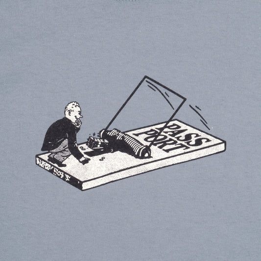 Passport Tee GREEDY STONEWASH BLUE Pass Port Skateboard T-Shirt