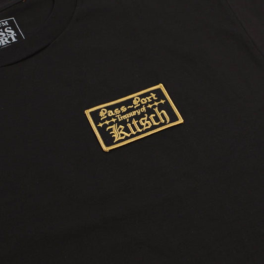 Passport Tee Treasury Patch Black Pass Port Skateboard T-Shirt