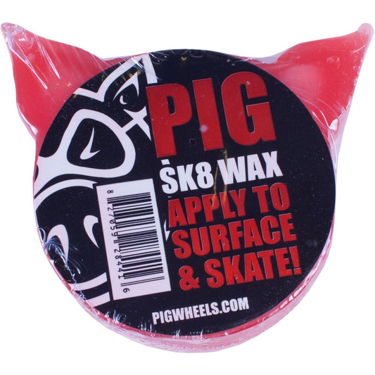 Pig Skateboard Wax Red Pig Head