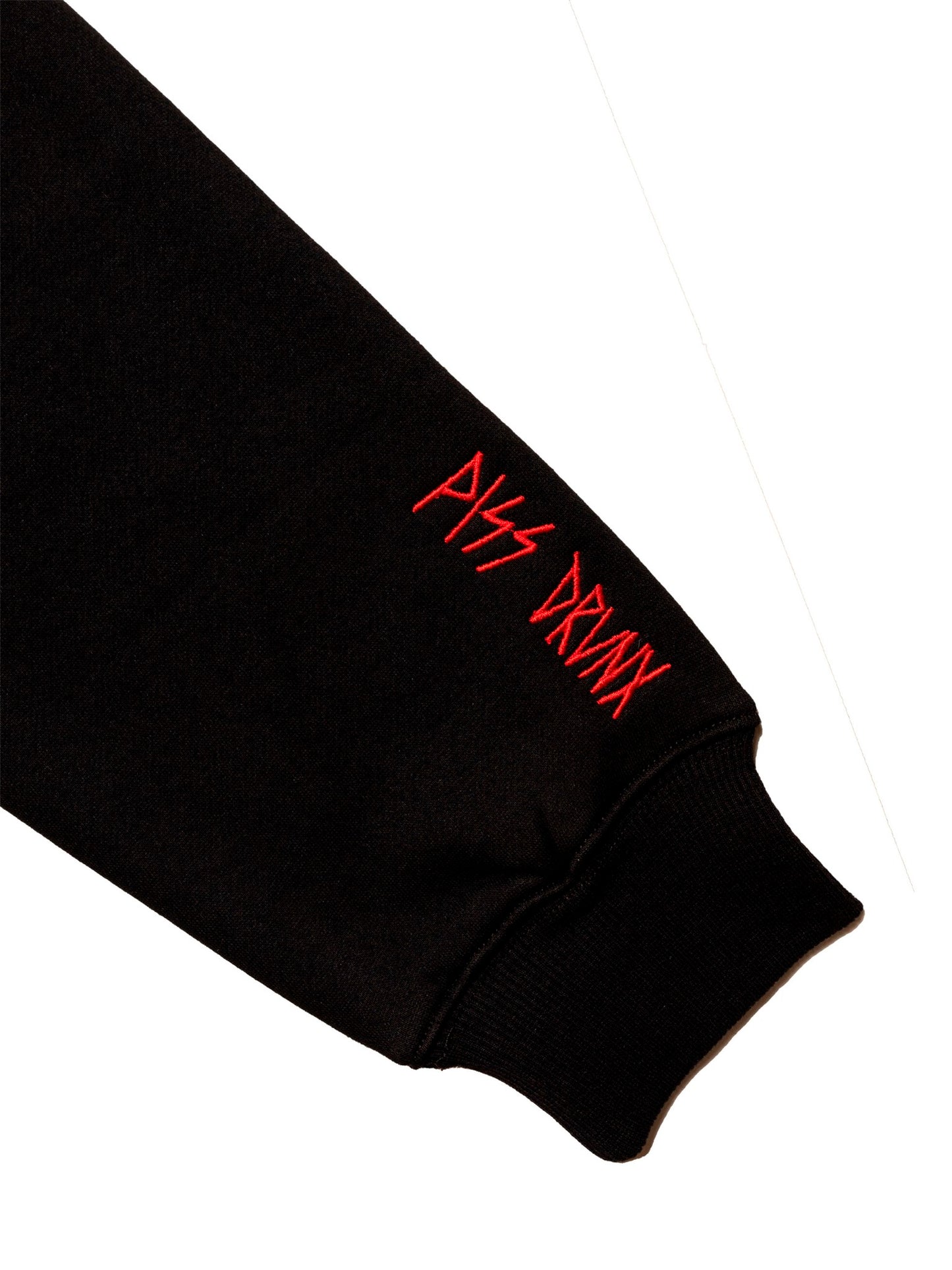 Piss Drunx Hood Lil Red Black Skateboard Pullover