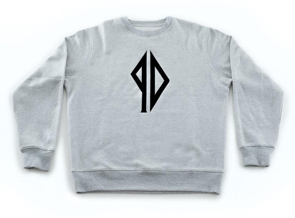 Piss Drunx Crew Brand Logo Crewneck Heather Grey