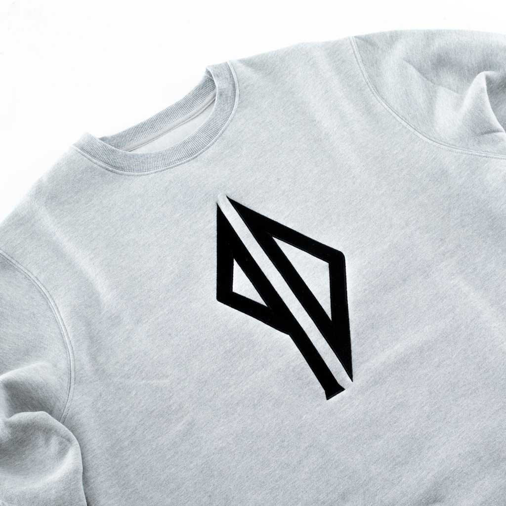 Piss Drunx Crew Brand Logo Crewneck Heather Grey