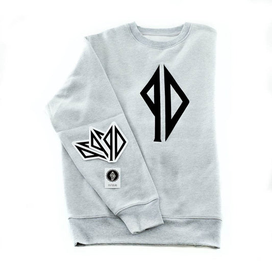 Piss Drunx Crew Brand Logo Crewneck Heather Grey