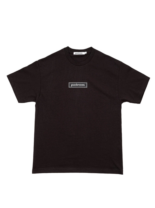 Poolroom Tee Durrant Logo Puff Print Black Skateboard T-Shirt