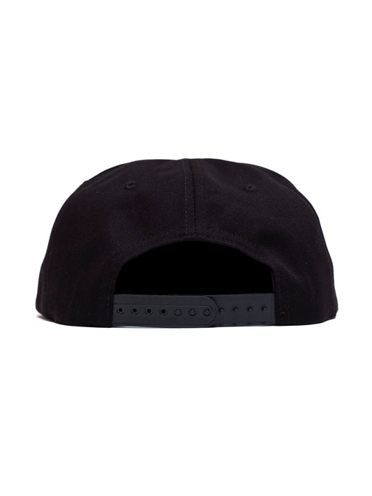 Poolroom Cap Durrant Logo Snapback Black Unstructured Skateboard Hat