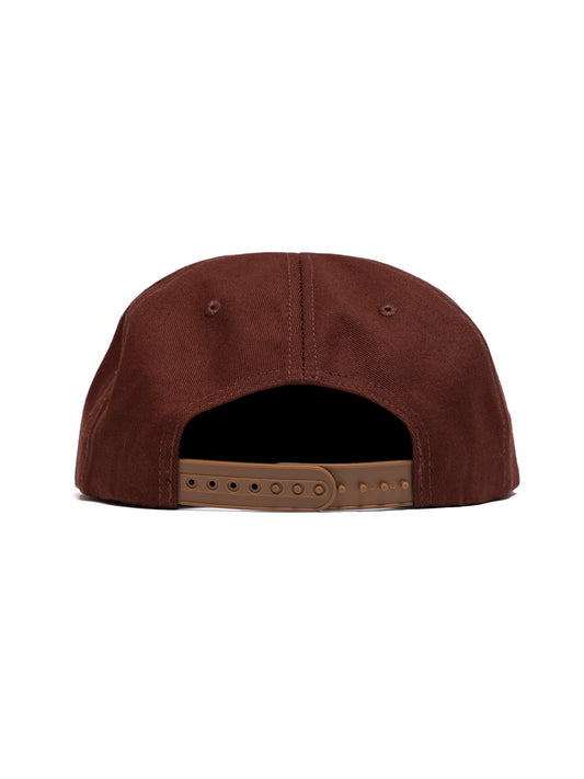 Poolroom Cap Durrant Logo Snapback Brown Unstructured Skateboard Hat