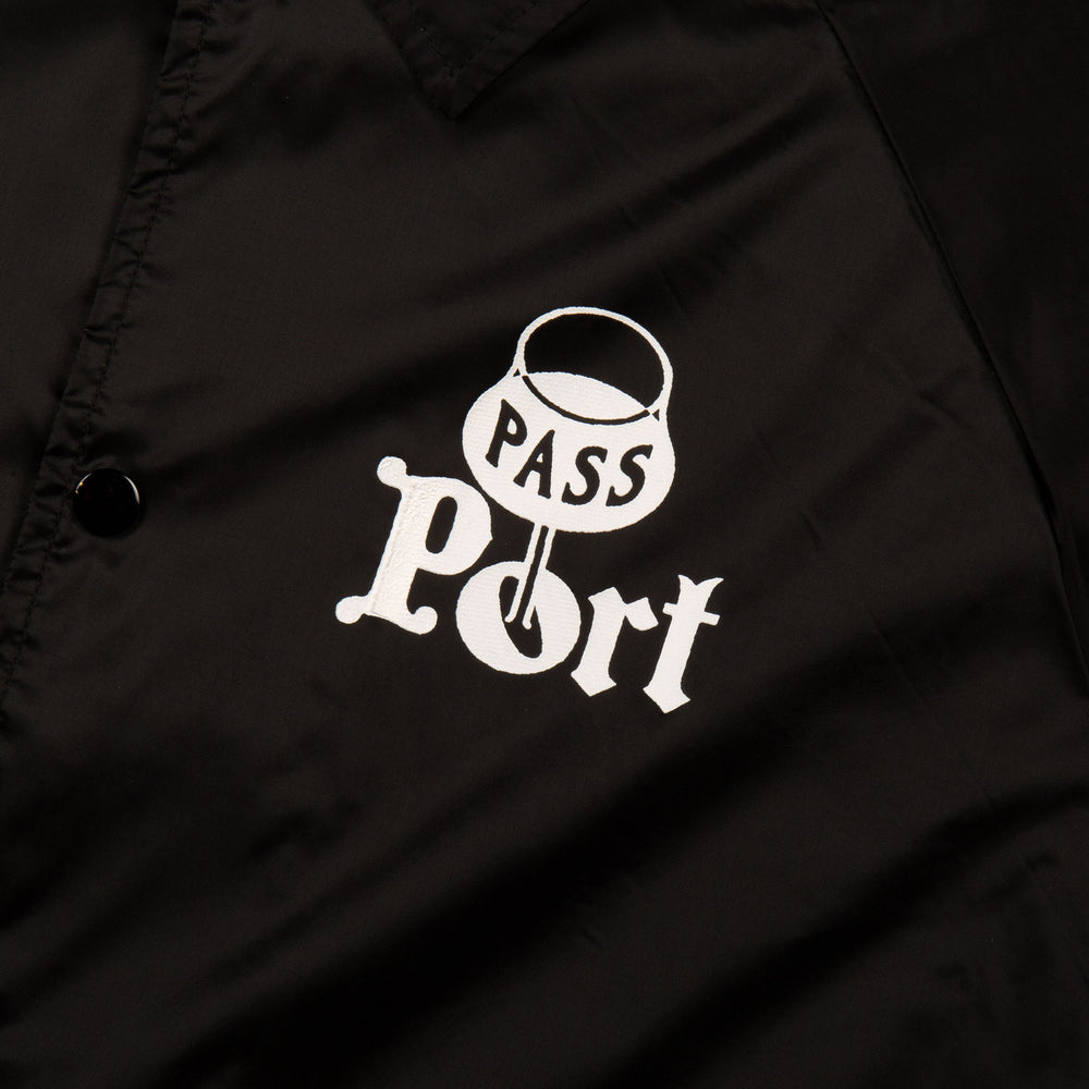 Passport Jacket Port Coach Black Pass~Port Skateboards Windbreaker