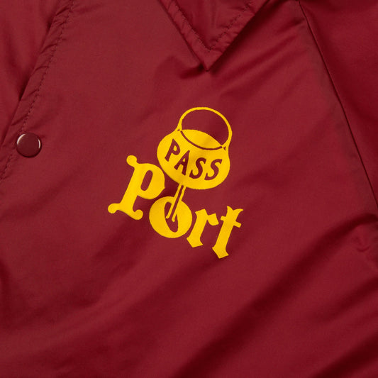 Passport Jacket Port Coach Maroon Pass~Port Skateboards Windbreaker
