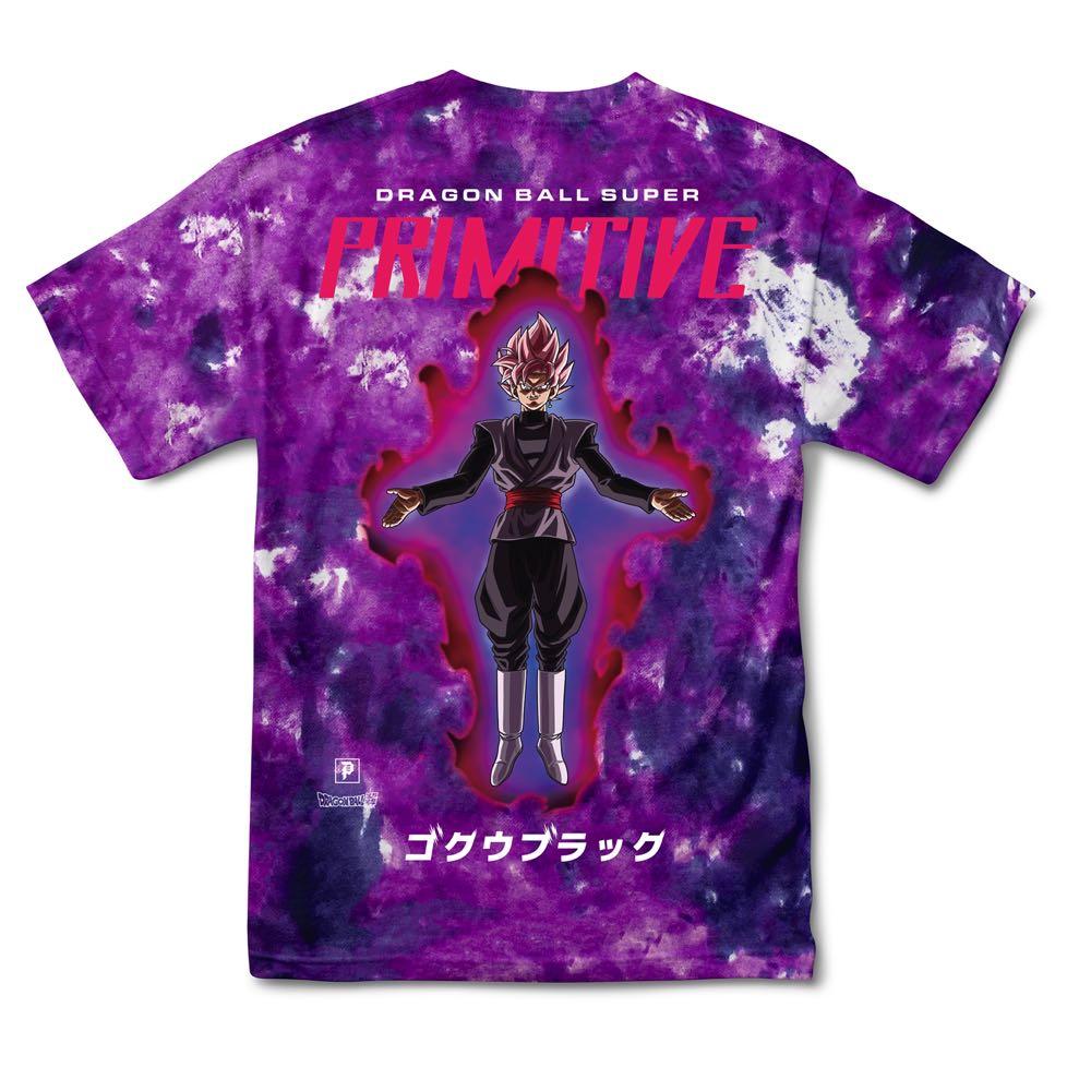 Primitive Tee Goku Black Rose Wash Purple Dragon Ball Z Skateboard T-Shirt DBZ