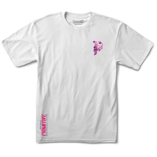 Primitive x Dragon Ball Z Tee Goku Black Rose White DBZ Skateboard T-Shirt