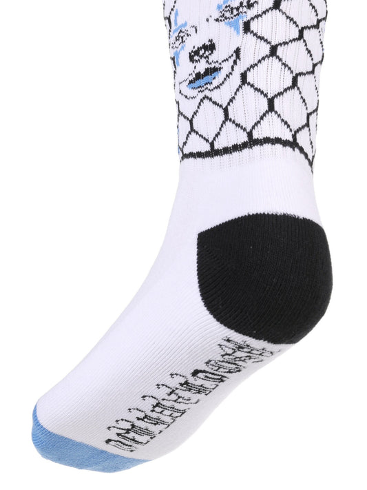 Psockadelic Socks Born Free White Crew OSFM Skateboard Sox