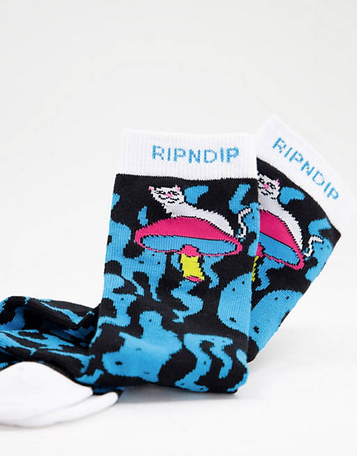 RIPnDIP Socks Psychedelic Mutli OSFM Rip N Dip Skateboard Sox