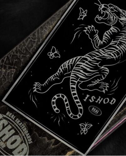 Real Skateboard Deck Ishod Wair Skate Shop Day Cat Scratch 8.38" Twin Tail SSD