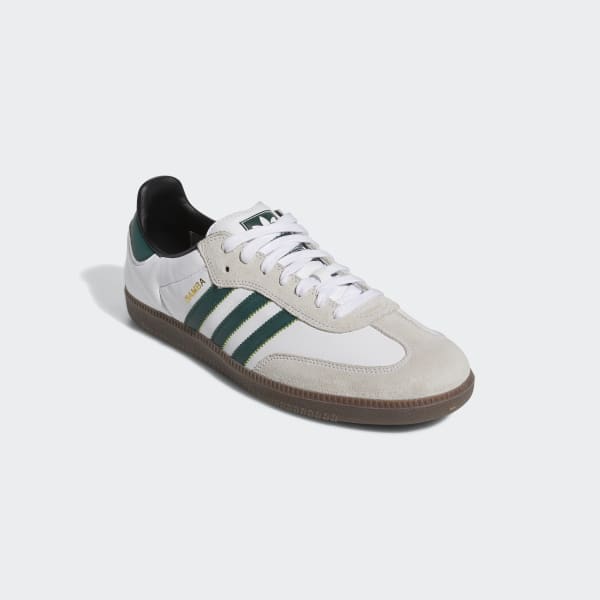 Adidas Shoes Samba ADV White Collegiate Green US Skateboard Sneakers Originals