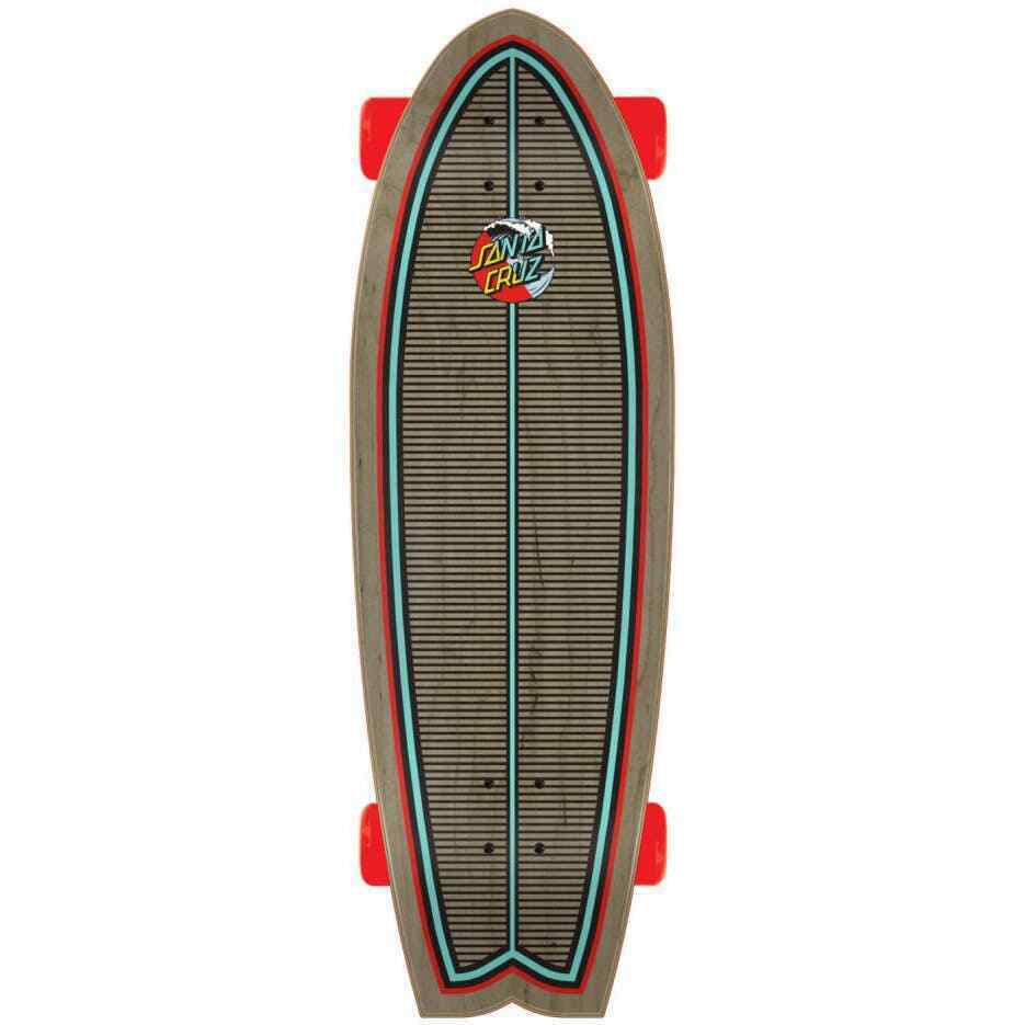 Santa Cruz Complete Skateboard Classic Wave Splice Shark 8.8" x 27" Cruiser