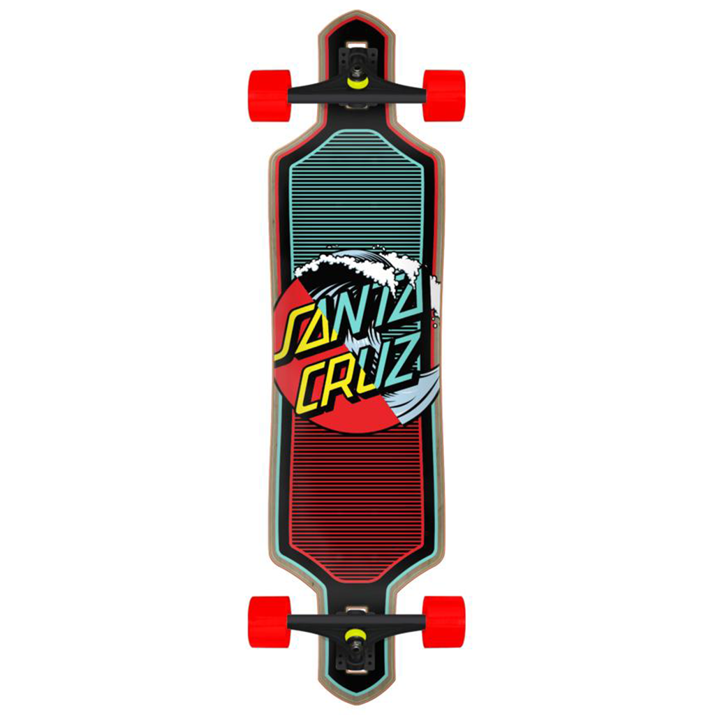 Santa Cruz Complete Skateboard Wave Dot Splice Drop Thru 9" x 36" Cruiser