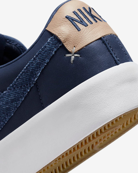 Nike SB Shoes Blazer Low Pro GT Premium Midnight Navy Denim Skate Sneakers
