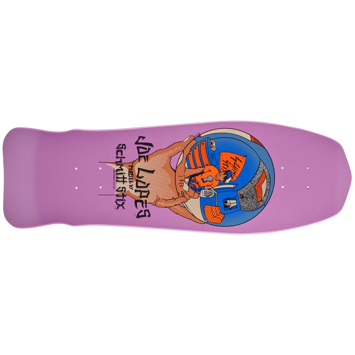 Schmitt Stix Skateboard Deck Joe Lopes Crystal Ball Purple Dip 9.875" Reissue